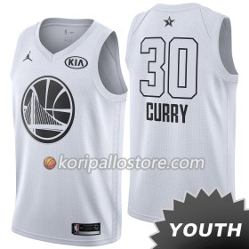Golden State Warriors Stephen Curry 30 2018 All Star Jordan Brand Valkoinen Lasten Pelipaidat Swingman